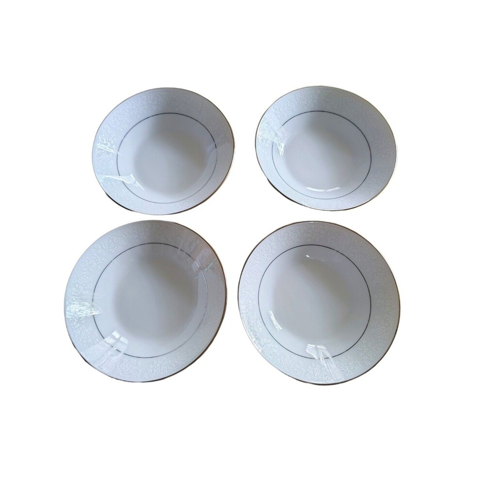 Noritake Tahoe 2585 Sri Lanka Fruit Dessert Sauce Bowls 7" Set Of 4 Retired   NN